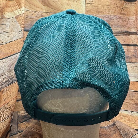 Vintage West Texas Peterbilt Amarillo Teal Trucker Hat Snapback Mesh Semi Truck - Picture 3 of 7